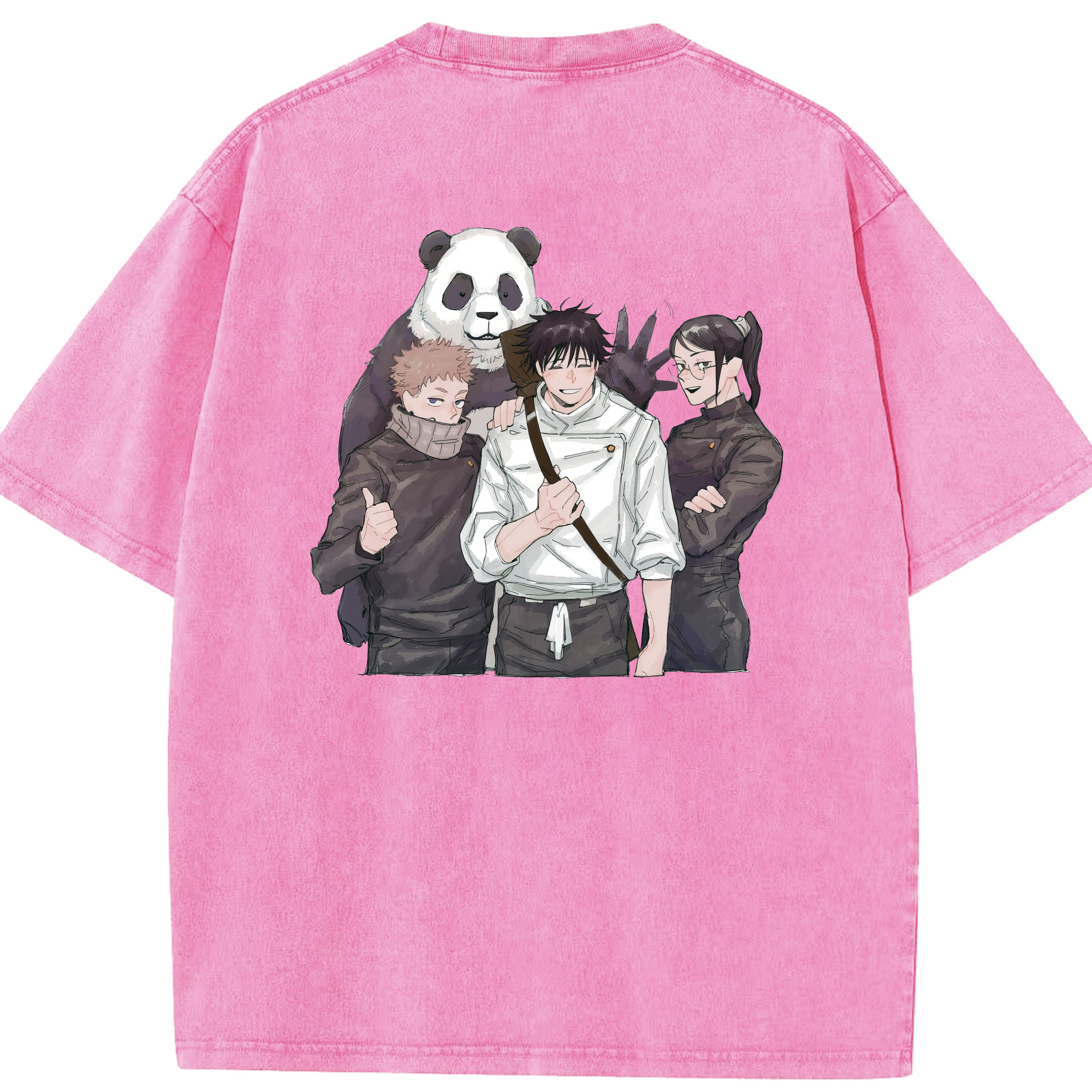 （画像用） 呪術廻戦 Jujutsu Kaisen 綿100% ヴィンテージ風 半袖Tシャツ（背面プリント）